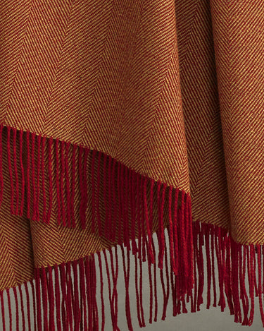 Ayton Lambswool Blanket Orange